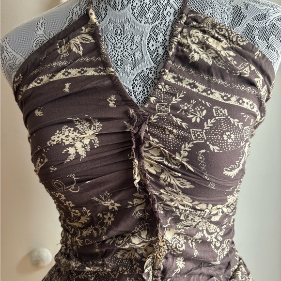 Urban Outfitters Dresses & Skirts - Urban Outfitters Brown and Cream Textured Top